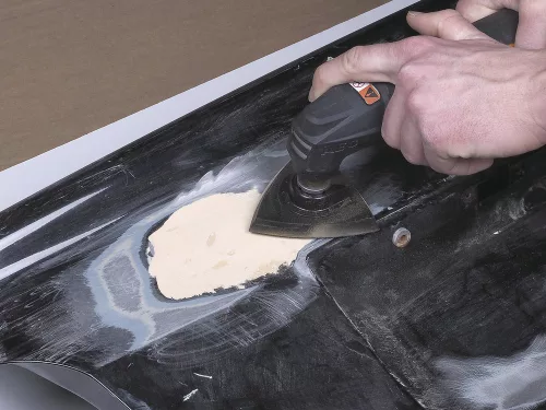 Wolfcraft deltacsiszoló talp tépőzáras csiszolólapokhoz 95mm, rezgőkéses gépekhez