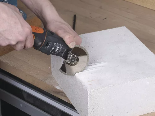 Wolfcraft szegmensfűrészlap gyémánt 85mm rezgőkéses gépekhez (kő, vakolat, kerámia, csempe, falazótégla, pórusbeton)