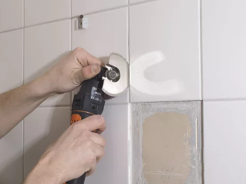 Wolfcraft szegmensfűrészlap gyémánt 85mm rezgőkéses gépekhez (kő, vakolat, kerámia, csempe, falazótégla, pórusbeton)