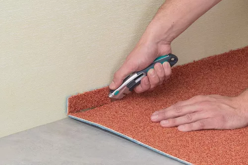 Wolfcraft profi trapézpengés kés dupla biztosítással, fémházas