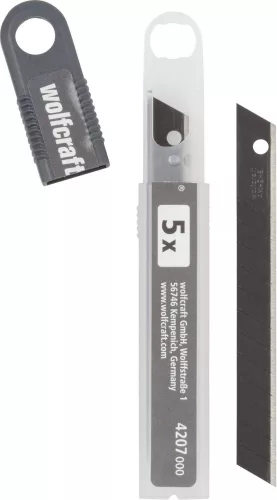 Wolfcraft letörhető késpenge, 9 mm, pro-sharp, fekete, 5 db