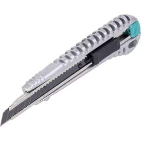 Wolfcraft letörhető pengés kés, 9 mm, fekete pengés, fémházas
