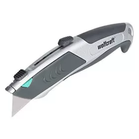 Wolfcraft profi trapézpengés kés, automata pengeutántöltővel