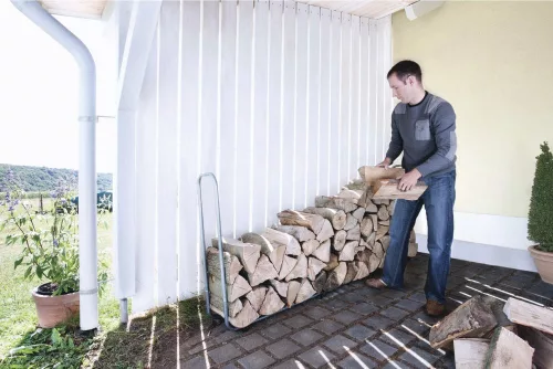 Wolfcraft tárolórendszer tűzifa hasábokhoz