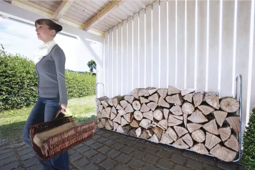 Wolfcraft tárolórendszer tűzifa hasábokhoz