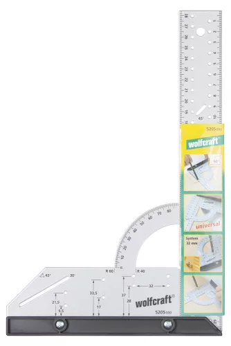 Wolfcraft univerzális szögvonalzó L=300 mm