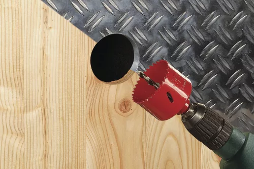 Wolfcraft bim lyukfűrész hatszögszárral és központfúróval, 22mm, d=40mm