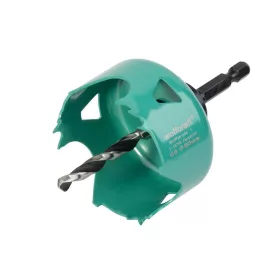 Wolfcraft lyukfűrész központfúróval, szénacél, 105mm