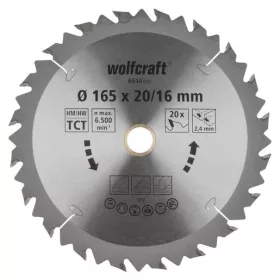 Wolfcraft körfűrészlap, HM, barna sorozat, 20 fogú, Ø 160 x 20 x 2.4 mm