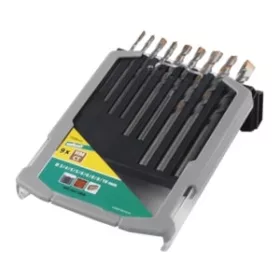 Wolfcraft speciális betonfúró készlet dobozban 9db, HSS, Ø 3,4,2x5,2x6,2x8,10 mm