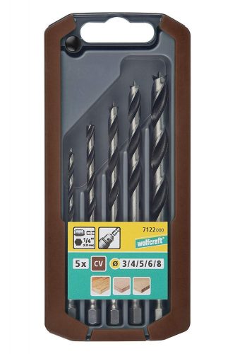 Wolfcraft fafúró készlet 5 részes 3-8 mm