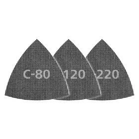 Wolfcraft csiszolórács delta lap gipszkartonhoz és fához, tépőzáras, 95mm, SiC, K80,120,240 5db