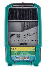 Wolfcraft fémfúró készlet HSS, 16 részes, dobozos