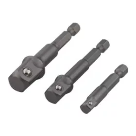Wolfcraft dugókulcs-adapter hatszögbefogáshoz 3db, 1/4”, 1/2”, 3/8”