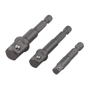 Wolfcraft dugókulcs-adapter hatszögbefogáshoz 3db, 1/4”, 1/2”, 3/8”
