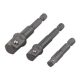 Wolfcraft dugókulcs-adapter hatszögbefogáshoz 3db, 1/4”, 1/2”, 3/8”