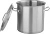 Yato Gastro Magas Fazék fedővel 25x25cm 12l inox