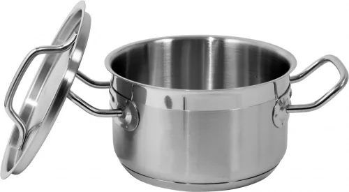Yato Gastro közepes fazék fedővel 16x9,5cm 1,9l inox
