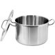 Yato Gastro Közepes Fazék fedővel 32x20cm 16,1l inox