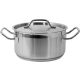 Yato Gastro Alacsony Fazék fedővel 20x10,5cm 3,3l inox