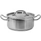 Yato Gastro Alacsony Fazék fedővel 24x11cm 5l inox