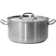 Yato Gastro Alacsony Fazék fedővel 36x18cm 18,3l inox