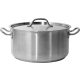 Yato Gastro alacsony fazék fedővel 36x18cm 18,3l inox