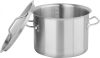 Yato Gastro Alacsony Fazék fedővel 25x18cm 9l inox