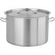 Yato Gastro Alacsony Fazék fedővel 36x24cm 24l inox