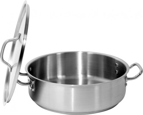 Yato Gastro Alacsony Fazék fedővel 36x11cm 11,2l inox