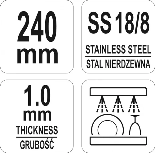 Yato Gastro univerzális konyhai fogó 240 mm rozsdamentes acél