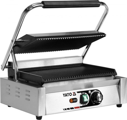 Yato Gastro kontakt grill, barázdált, panini sütő 44 cm 2200W