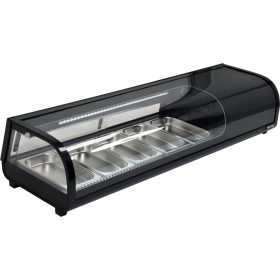 Yato Gastro hűtővitrin 5x1/3gn 135x42x29,5cm fekete