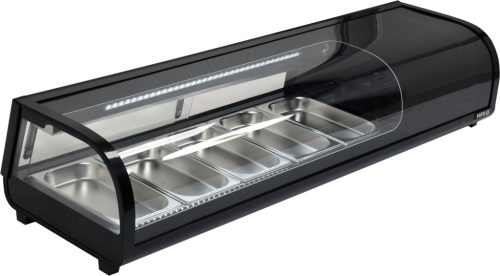 Yato Gastro hűtővitrin 5x1/3gn 135x42x29,5cm fekete