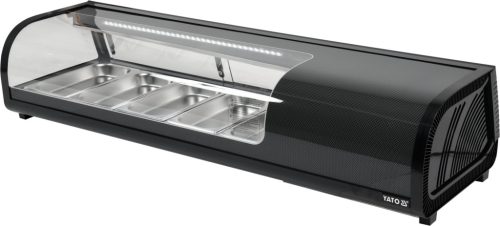 Yato Gastro hűtővitrin 5x1/3gn 135x42x29,5cm fekete