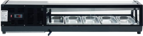 Yato Gastro hűtővitrin 5x1/3gn 135x42x29,5cm fekete
