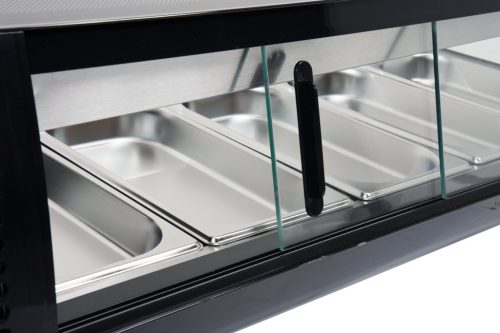 Yato Gastro hűtővitrin 5x1/3gn 135x42x29,5cm fekete