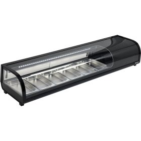 Yato Gastro hűtővitrin 6x1/3gn 153x42x29,5 cm fekete