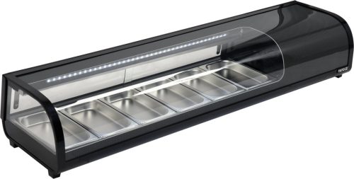 Yato Gastro hűtővitrin 6x1/3gn 153x42x29,5 cm fekete