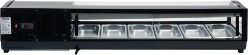 Yato Gastro hűtővitrin 6x1/3gn 153x42x29,5 cm fekete