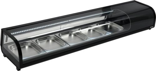 Yato Gastro hűtővitrin 5x1/2gn 180x42x29,5cm fekete