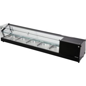 Yato Gastro hűtővitrin 5x1/2gn 175x39x37cm fekete