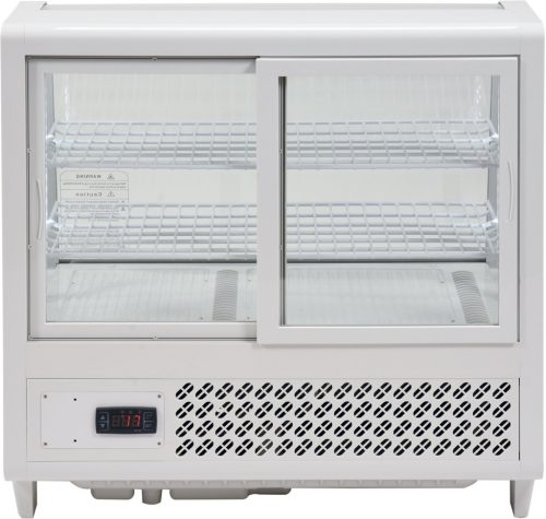 Yato Gastro hűtővitrin kijelzővel, fehér 100l 68x45x67cm