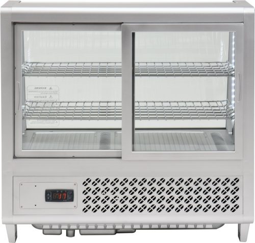 Yato Gastro hűtővitrin kijelzővel, ezüst 100l 68x45x67cm