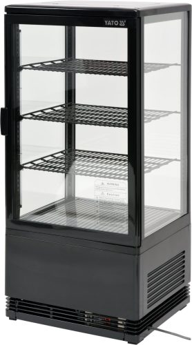 Yato Gastro álló hűtővitrin kijelzővel, fekete 78l 42x38x96cm