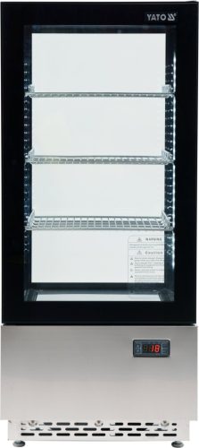 Yato Gastro álló hűtővitrin kijelzővel, fekete 78l 43x39x98cm