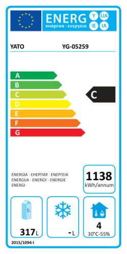 Yato Gastro 3 ajtós hűtőasztal 317l 180x70x65-72cm