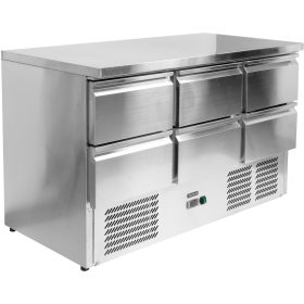 Yato Gastro hűtőasztal, 6 fiókkal 368l 136,5x70x88cm