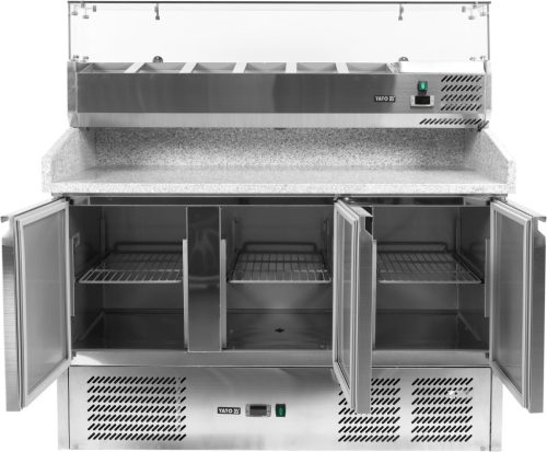 Yato Gastro 3 ajtós hűtőasztal, gránit munkalappal 368l 140x70x102cm