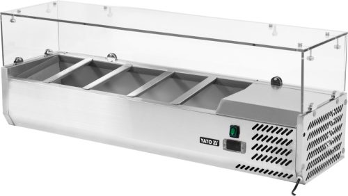 Yato Gastro hűtővitrin 5x1/4 gn 120x33,5x43,5cm